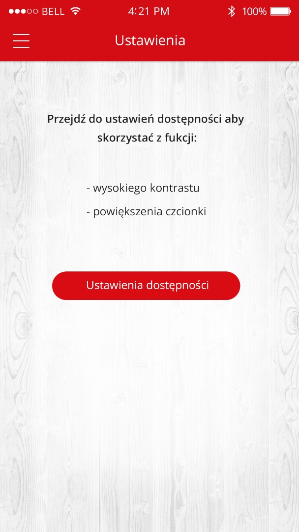 Skarby Górali - screen z ustawieniami w aplikacji